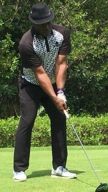 Randall Wofford of Amobee playing golf